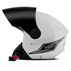 Imagem de Capacete Moto Aberto Mixs Way Viseira Fumê Feminino Masculino, BRANCO,