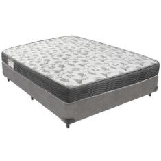 Imagem de Cama Box e Colchão ISO100 Espuma D33 Casal Ortobom,  Cinza