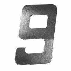 Imagem de Números Residenciais Prata Espelhado Aluminio ACM 13cm Auto Colante de 0 A 9