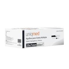 Imagem de Agulha De Coleta De Sangue Multilpla 25x7mm 100 Unid Uniqmed