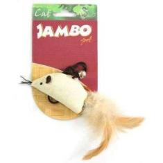 Imagem de Brinquedo Jambo para Gatos Catnip Natural Rato Bege - Jambo Pet