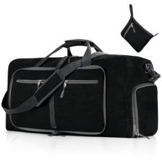 Imagem de CIADAZ Bolsa de ginástica com compartimento para sapatos, bolsa de viagem para bagagem, bolsa esportiva para homens e mulheres, dobrável e expansível