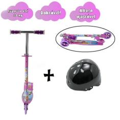 Imagem de Patinete De Menina Suporta 50Kg Resistente E Capacete - Dm Toys