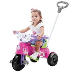 Imagem de Triciclo Infantil 2 Em 1 Andador De Passeio Com Veiculo Empurrador Pedal Buzina Proteção Tatetico