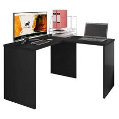 Imagem de Mesa Para Computador Gávea Com Extensora Preto Trama - Móveis Leão - M