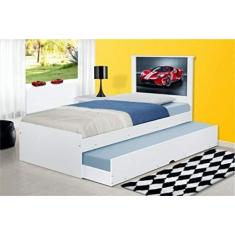 Imagem de Cama Bibox Solteiro Carro Sport Vermelho Colchões