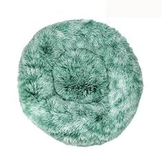 Imagem de Cama de cachorro calmante para cães pequenos – Cama de cachorro pequena lavável com donut, cama de gato de pelúcia macia redonda anti-ansiedade, serve para toPets, diâmetro: 43 cm