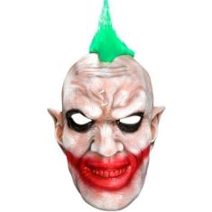 Imagem de Mascara Halloween Realista Jokker de Luxo em Latex com Cabelo Moicano pra Fantasia Cosplay