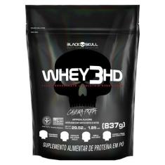Imagem de Whey 3Hd Black Skull Refil - 837G (Wpc, Wpi E Wph) - Caveira Preta