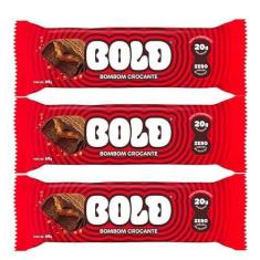 Imagem de Bold Barra de Proteína Bombom Crocante contendo 3 unidades de 60g cada