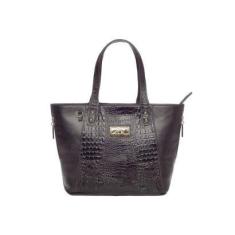 Imagem de Bolsa feminina de couro croco Audrey-Feminino
