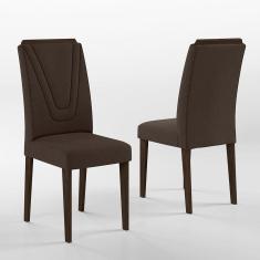 Imagem de Conjunto 2 Cadeiras Lima Imbuia/ Marrom  - Móveis Arapongas