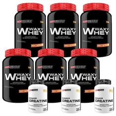 Imagem de Kit 6x Waxy Whey 900g + 3x Power Creatina 100g - Bodybuilders Cappuccino