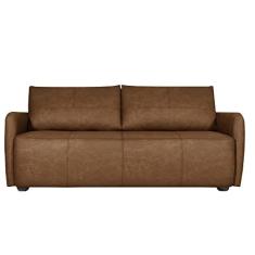 Imagem de Sofá Decorativo Sala de Estar Lily 3 Lugares 240cm Couro Caramelo - Gran Belo