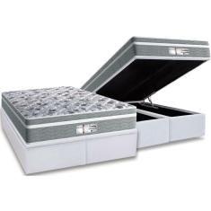 Imagem de Cama Box Baú Queen: Colchão Molas Probel MasterPocket Ensacadas ProDormir Evolution + Base crc Courano White(158x198)