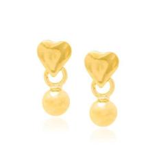 Imagem de Brinco Infantil Coroa Folheado A Ouro 18K/522075 - Rommanel