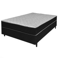 Imagem de Cama Box Conjugada Umaflex Trento Molas Ensacadas 138x56x188 cm – Preto e Branco