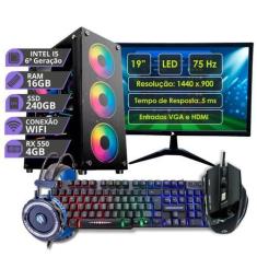 Imagem de Pc Computador Gamer Completo Processador Intel Core I5 6ª geração Memó