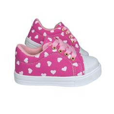 Imagem de Tenis Infantil Menina Estilosa Confortavel Coracao 20 Ao 34-Feminino
