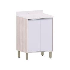Imagem de Balcão De Cozinha Com Tampo 60 Cm 2 Portas Art Luciane Móveis