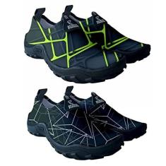 Imagem de Kit 2 Tenis Masculino Sapatilha Hibrido Água Praia Rapel Ciclismo Futevôlei Academia Pilates Gênero:Masculino;Cor:Amarel