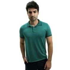 Imagem de Camiseta Masculina Gola Polo Verde Prime Com Elastano
