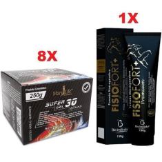 Imagem de Kit 8 Super Gel 30 Ervas 250G + 1 Pomada Fisio Premium 150G - Bio Inst