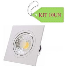 Imagem de KIT 10UN Spot Led Cob Embutir Quadrado 5W Supimpa Avant