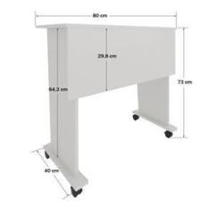 Imagem de Mesa para Computador Scott Multiuso Dobrável com Rodízio  - Pnr Móveis