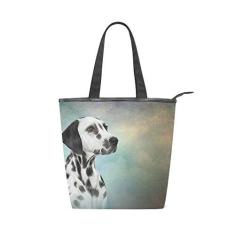 Imagem de Bolsa feminina de lona durável para cães, bolsa de ombro para compras com grande capacidade