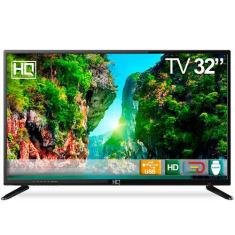 TV LED 32" HQ HQTV32 3 HDMI USB Frequência Nativa 60 Hz