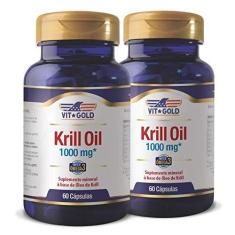 Imagem de Óleo de Krill 1000 mg Vitgold Kit 2x 60 cápsulas