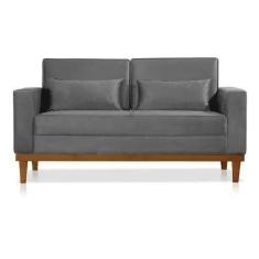 Imagem de Sofá Living Valência C/ 2 Almofadas -1,58 Mts C/Base Madeira Decor - V