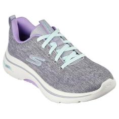Imagem de Skechers Go Walk Arch Fit 2.0 Vivid Sunset Feminino, Cinza-lavanda, 36