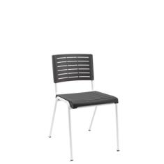 Imagem de Cadeira Fixa Escritório Multiuso Niala Plaxmetal NR17 Preto