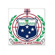 Imagem de Decalque brilhante de ejo de cerâmica com emblema nacional Samoa Oceania
