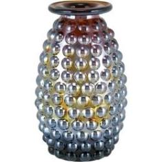 Imagem de Vaso Lustrado Vidro Marrom Maou 12X8X8Cm