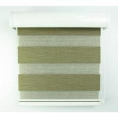 Imagem de Cortina Rolô Double Vision Com Perfil Frontal Crisdan 1,35 Largura X 1,35 Altura Marrom