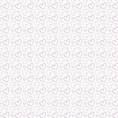 Imagem de Papel Parede Corações Em Linhas Laranja E Lilás Autocolante