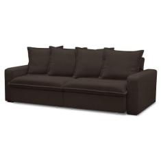 Imagem de Sofá Retrátil Reclinável 3 Lugares 235cm Roma F05 Veludo Marrom Escuro