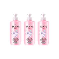 Imagem de Creme Para Pentear Elseve 200Ml Glycolic Gloss - Kit C/3Un