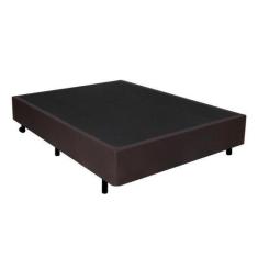 Imagem de Base Box Casal Reforçada 138x188x26 cm Linho Marrom - Cama inHouse