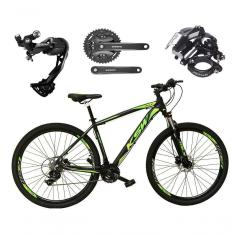 Imagem de Bicicleta Aro 29 Ksw Xlt Alívio E Altus 27v Freio Hidráulico Garfo Trava - Preto-verde Tam.17