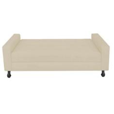 Imagem de Recamier Calçadeira Sofá Dona 1,40 cm Casal Baú Quarto Sala Suede Bege