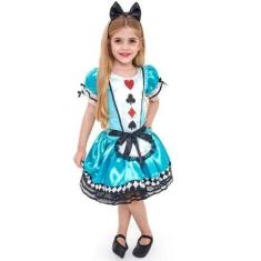 Imagem de Fantasia Infantil Festas Carnaval Alice Maravilha C/ Tiara - Anjo Fant
