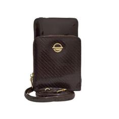 Imagem de Bolsa Carteira feminina transversal verniz alça tiracolo com porta car