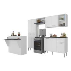 Imagem de Armário de Cozinha Completa com Bancada Siena Multimóveis MP2040 Branca