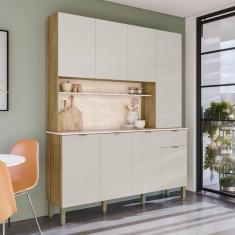 Imagem de Armario De Cozinha Compacta 8 Portas 1 Gaveta Slow - Freijó/soft Freijó/soft