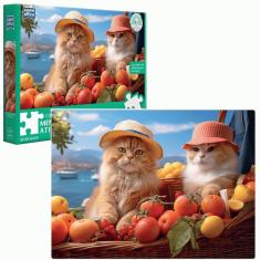 Imagem de Quebra-cabeça Gatinhos na Praia Coleção Mentes Ativas 300 pç