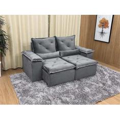 Imagem de Sofá Retrátil Reclinável 2,00 M Cinza 502 Athenas Premium - Alpoim